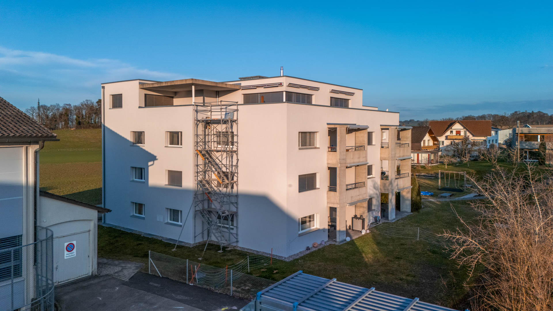 Gerüstvermietung im Kanton Freiburg – Foto: KUGE Bau AG